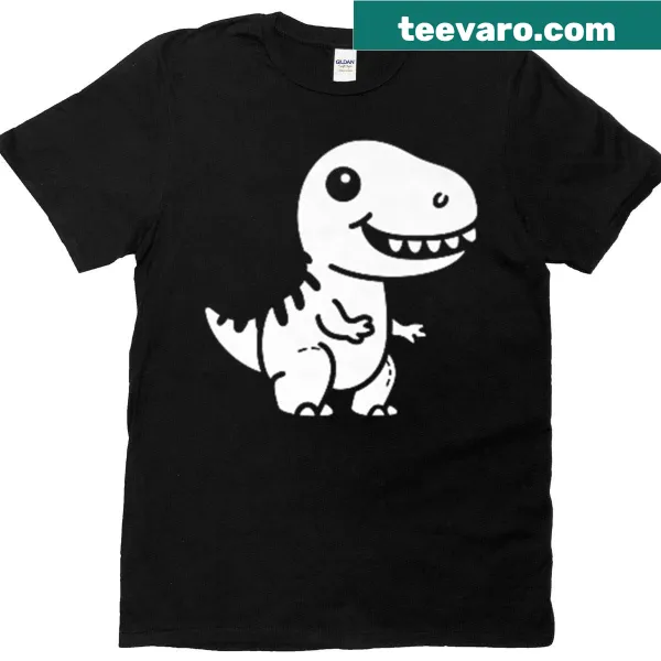Minimalist T-rex design in a simple outline style