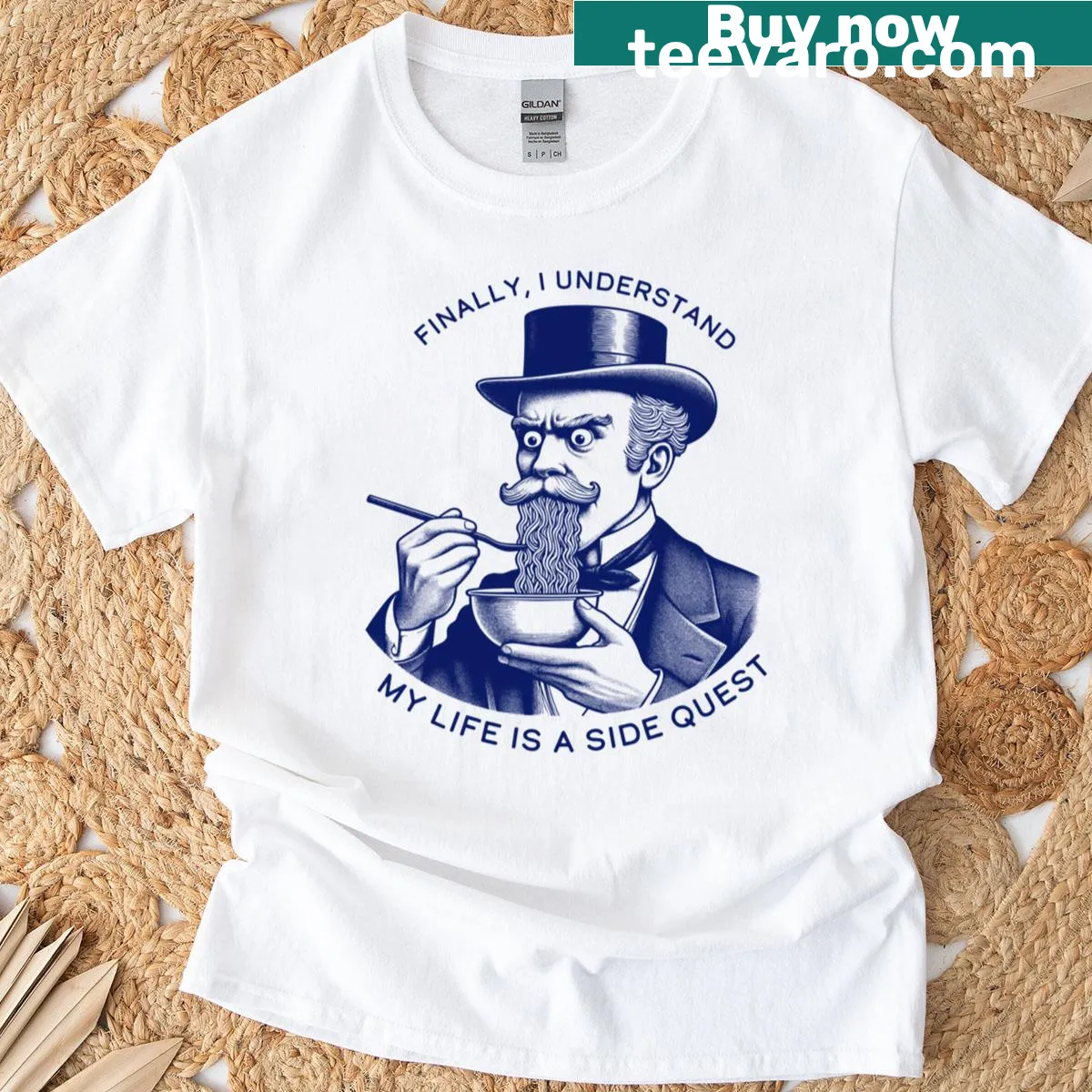 T-shirt with the phrase 'Finally I Understand' in clean typography — on a men's t-shirt