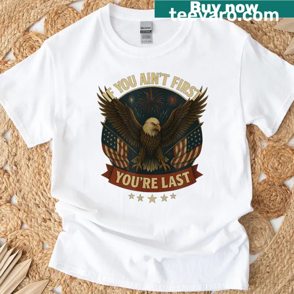 Playful Fourth of July competitive spirit T-shirt design