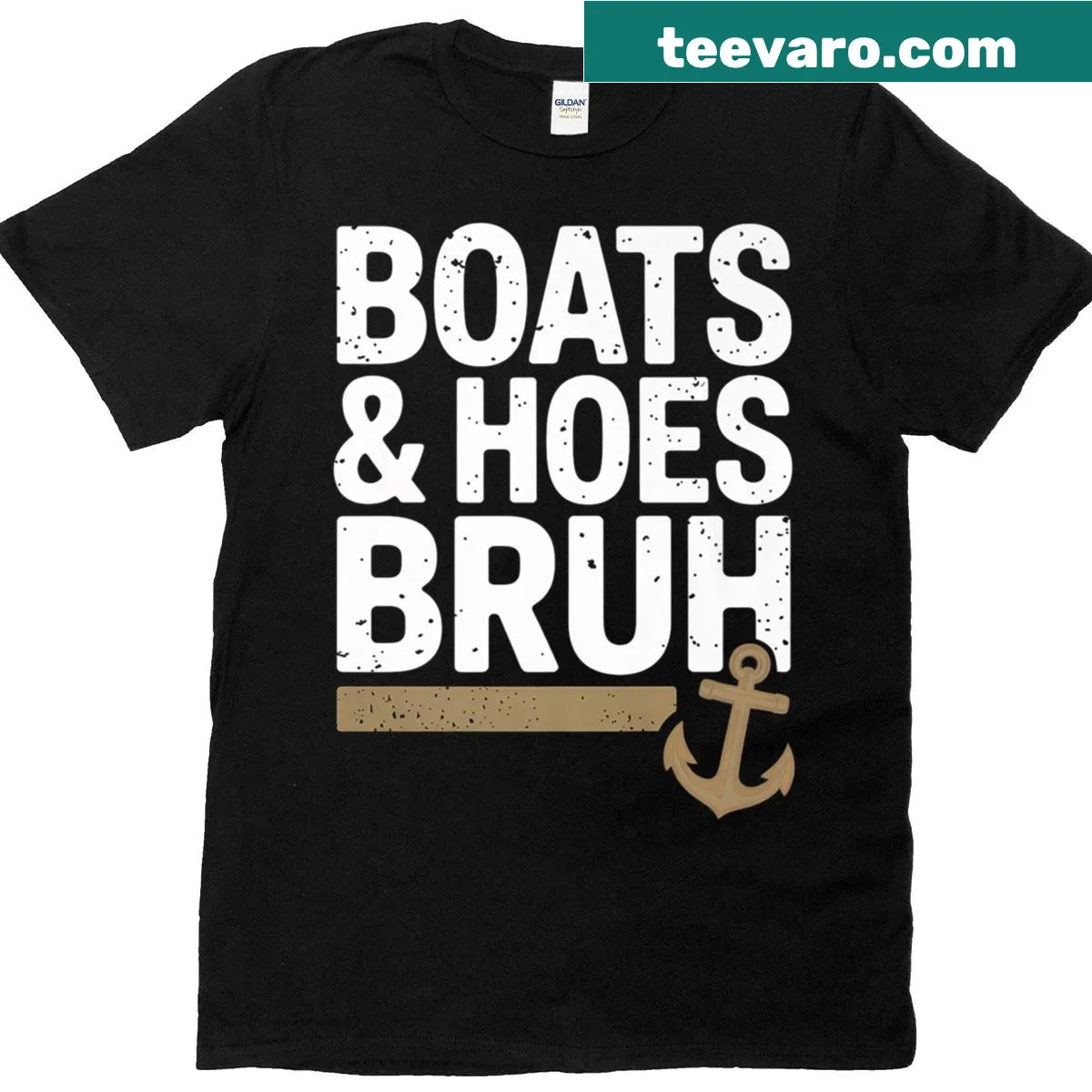 Premium t-shirt featuring funny phrase about boats and fun for parties — on a men's t-shirt