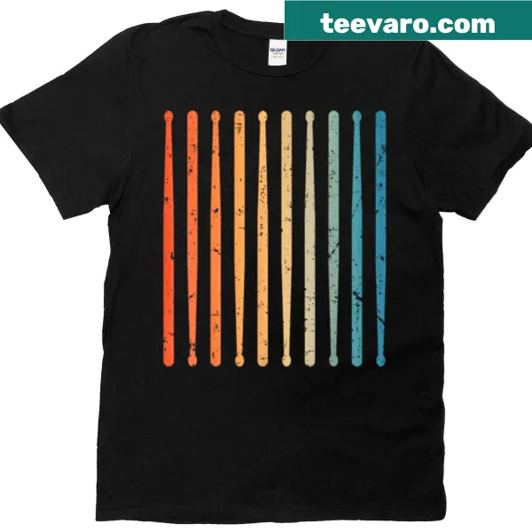 Funny graphic t-shirt featuring a playful drummer design