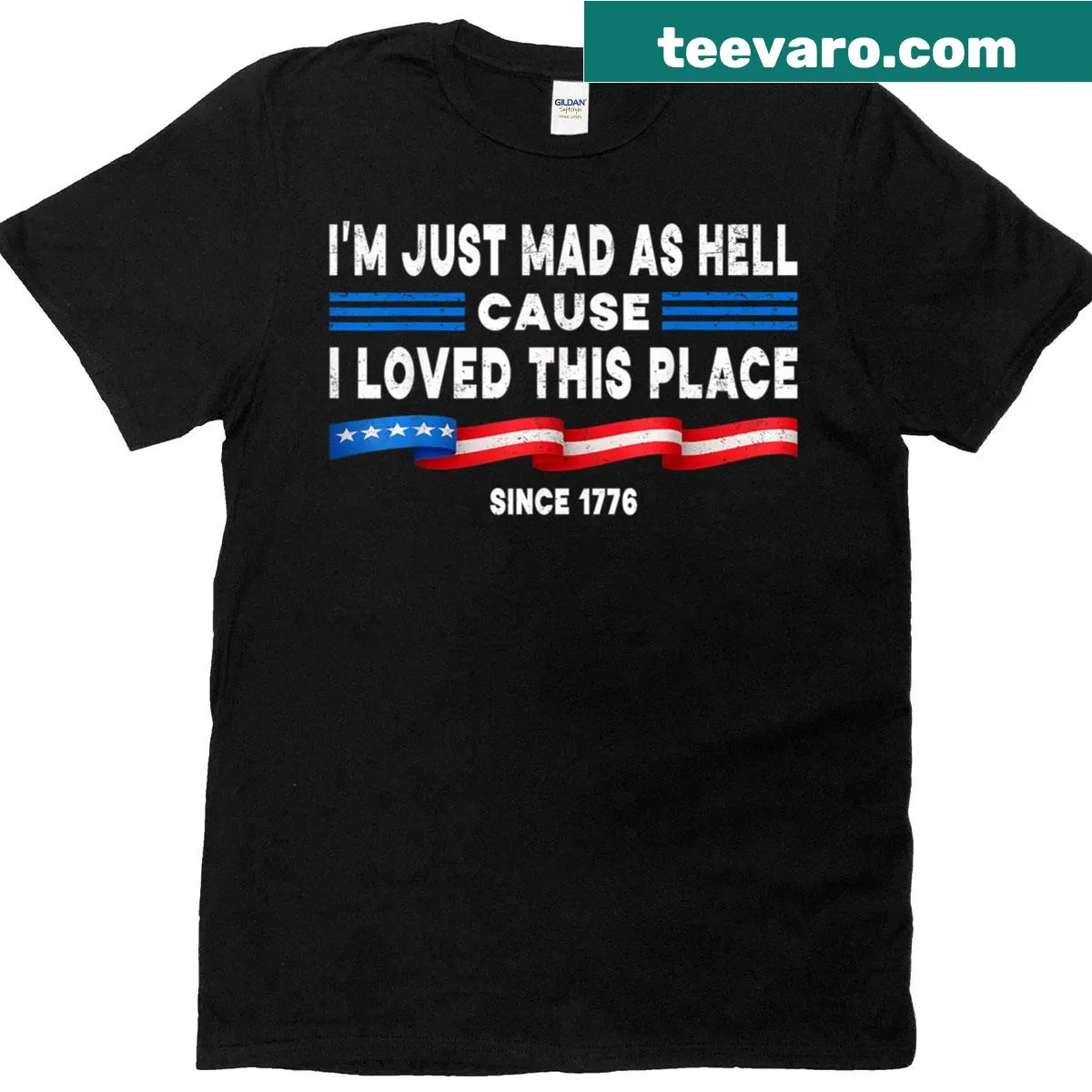 Witty T-shirt expressing feelings about love for the country, featuring bold text — on a men's t-shirt