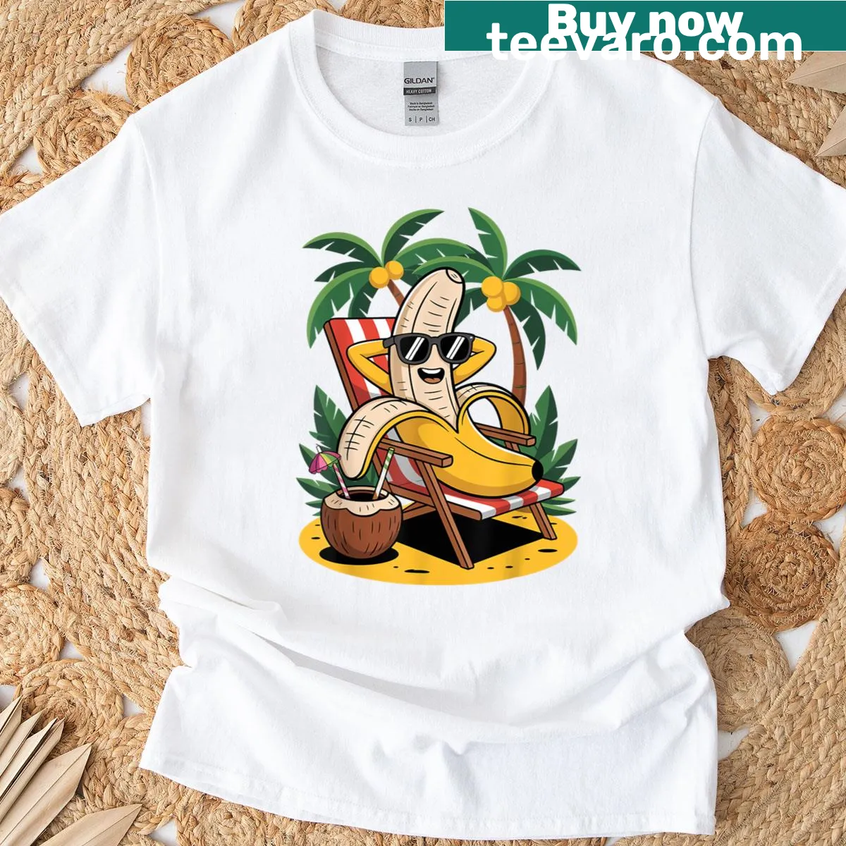 Humorous graphic t-shirt for banana lovers — on a men's t-shirt