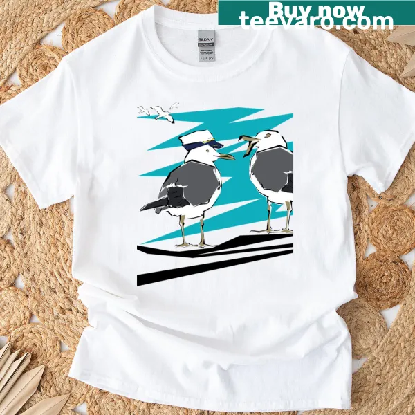 Illustrative Harbor Talk graphic on a casual t-shirt