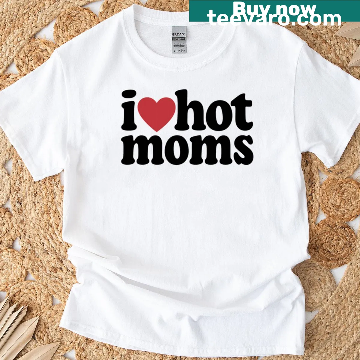 Retro style t-shirt with bold typography for hot moms — on a men's t-shirt