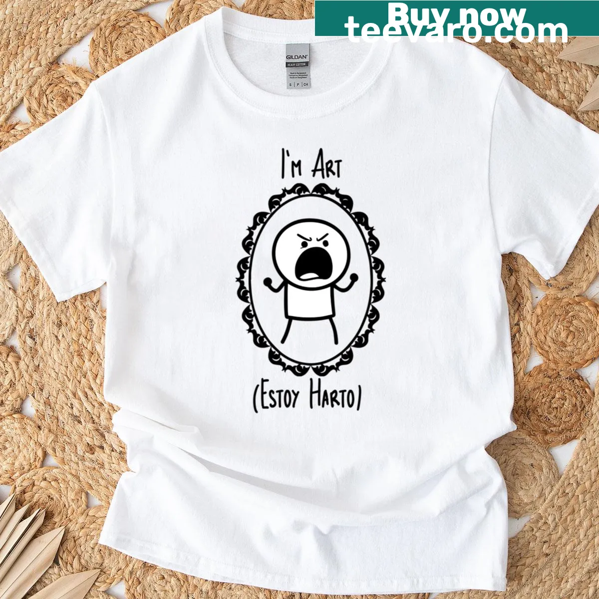 Typography shirt with the phrase 'I’m Art' — on a men's t-shirt