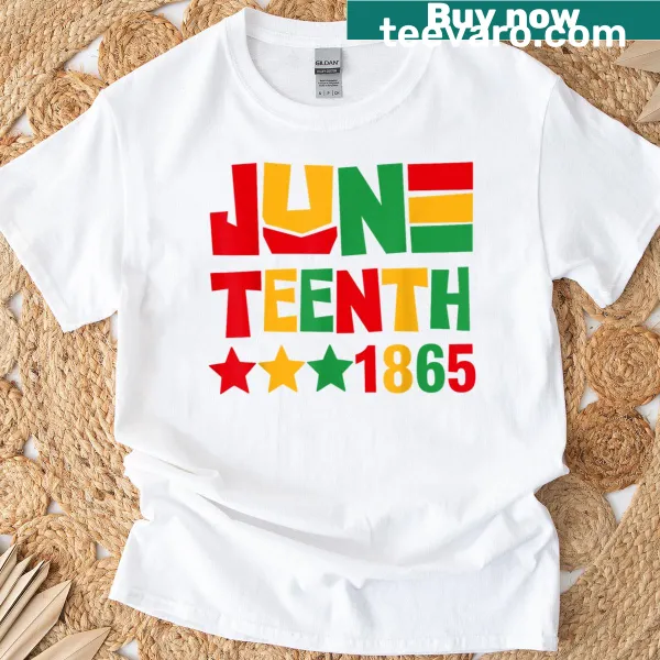 Juneteenth T-shirt commemorating Freedom Day with historical text