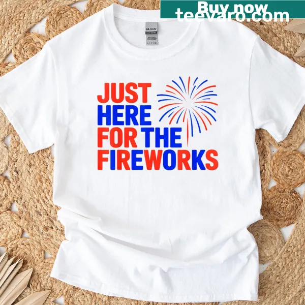 Funny T-shirt highlighting love for fireworks with playful text