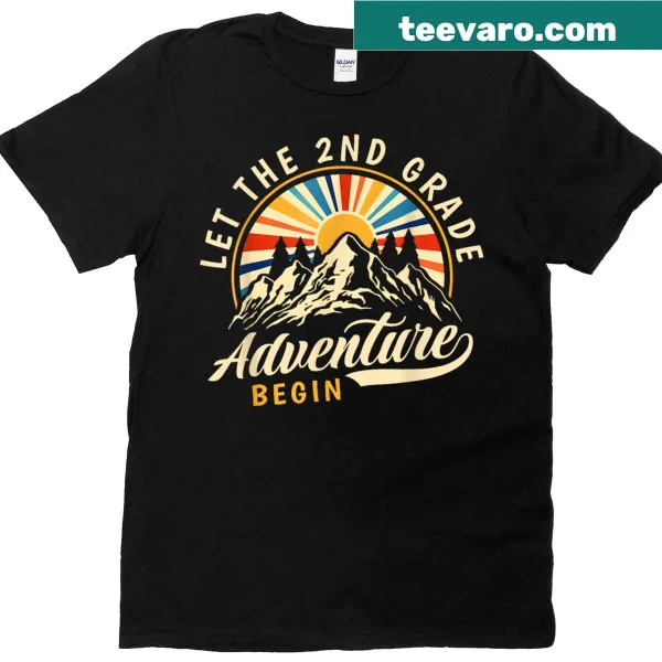 Teacher t-shirt with 'Let The 2nd Grade Adventure Begin' text