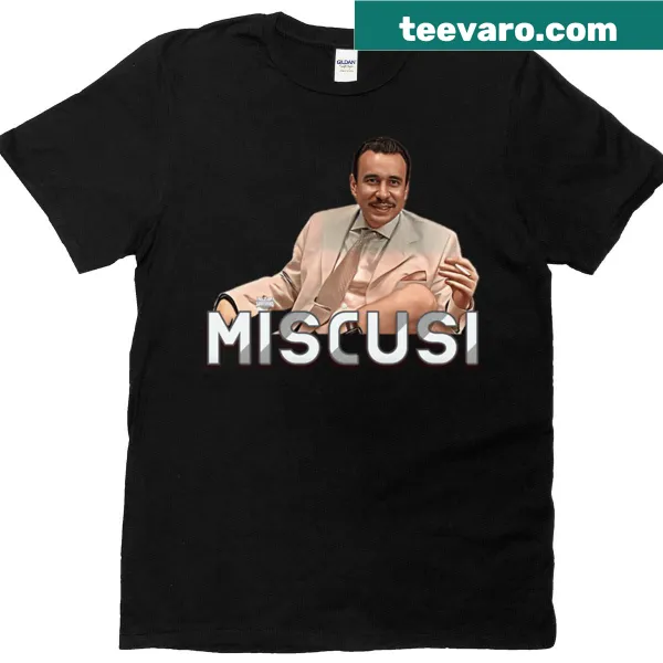 Creative design T-shirt titled 'Miscusi'