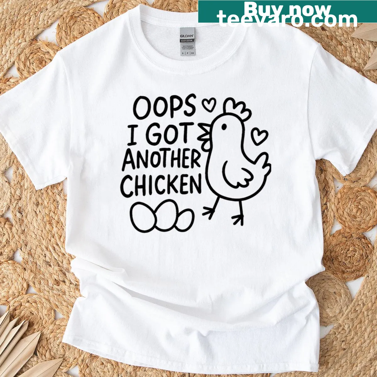 Funny T-shirt for chicken lovers with quirky slogan — on a men's t-shirt