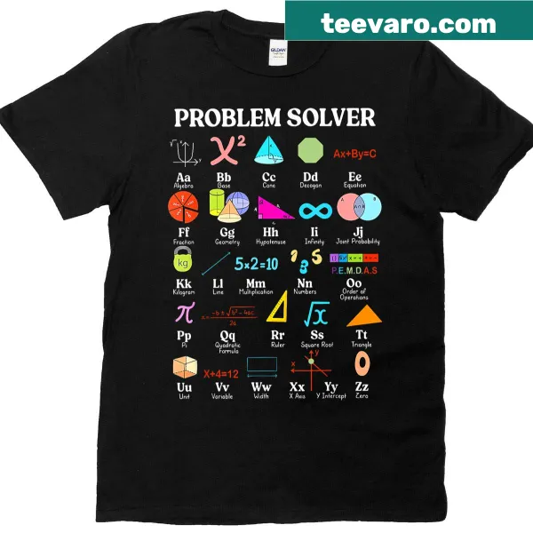 Teacher t-shirt featuring 'Problem Solver' and ABC design