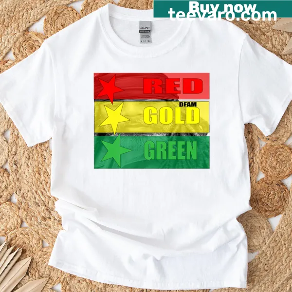Abstract typography design featuring red, gold, and green