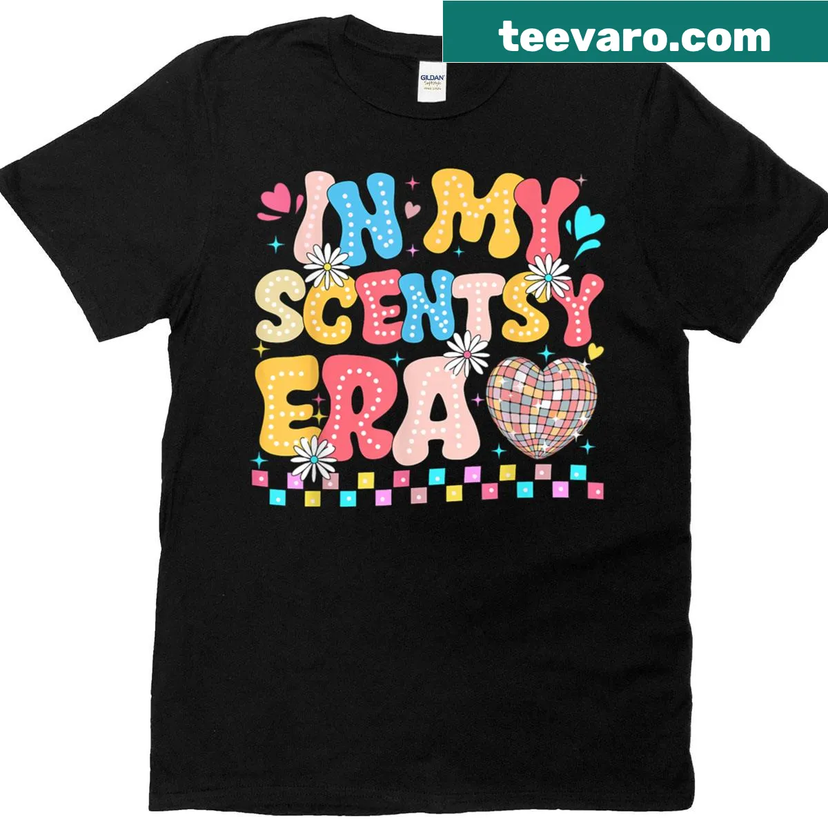 Funny retro Scentsy Mom T-shirt with playful text design — on a men's t-shirt