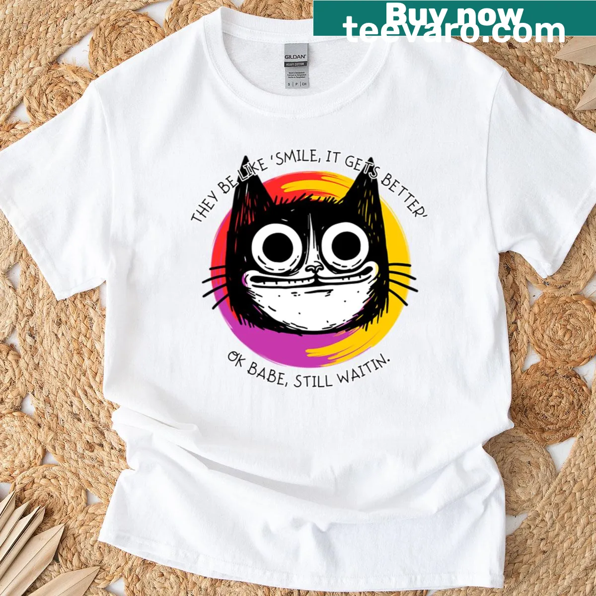 Uplifting T-shirt with the message 'Smile, It Gets Better' — on a men's t-shirt