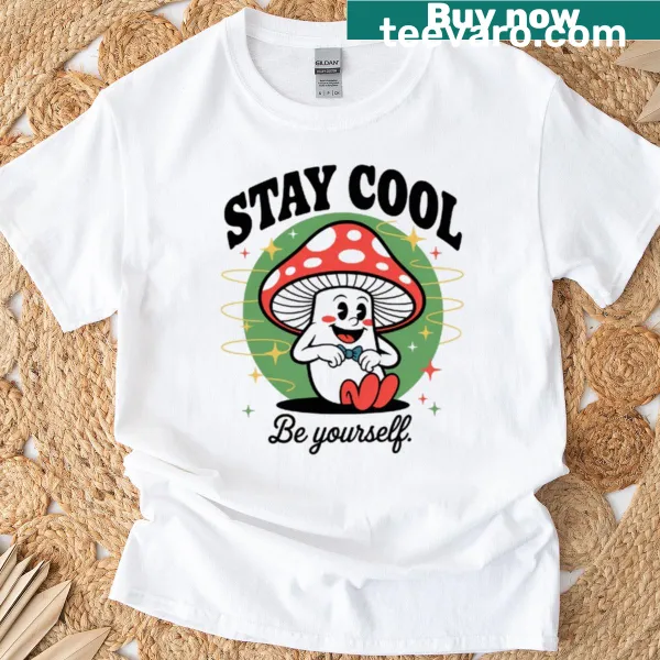 Casual T-shirt with 'Stay Cool' text