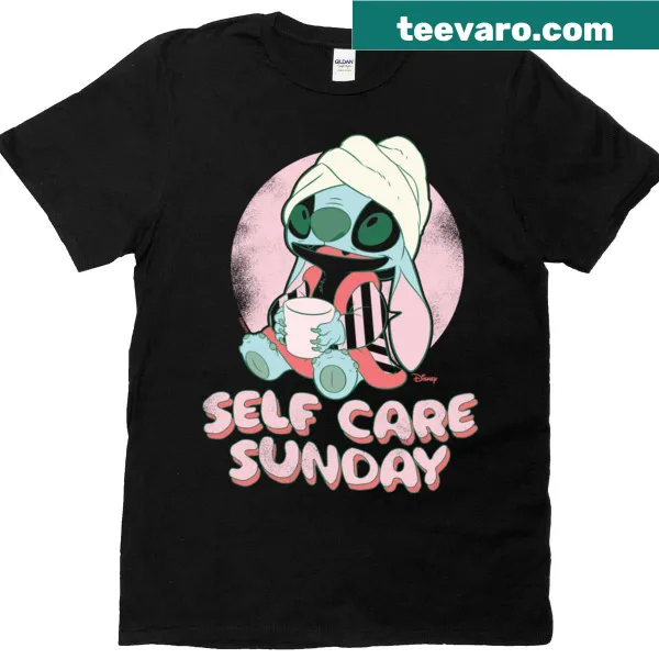 Self Care Sunday t-shirt with Stitch graphic
