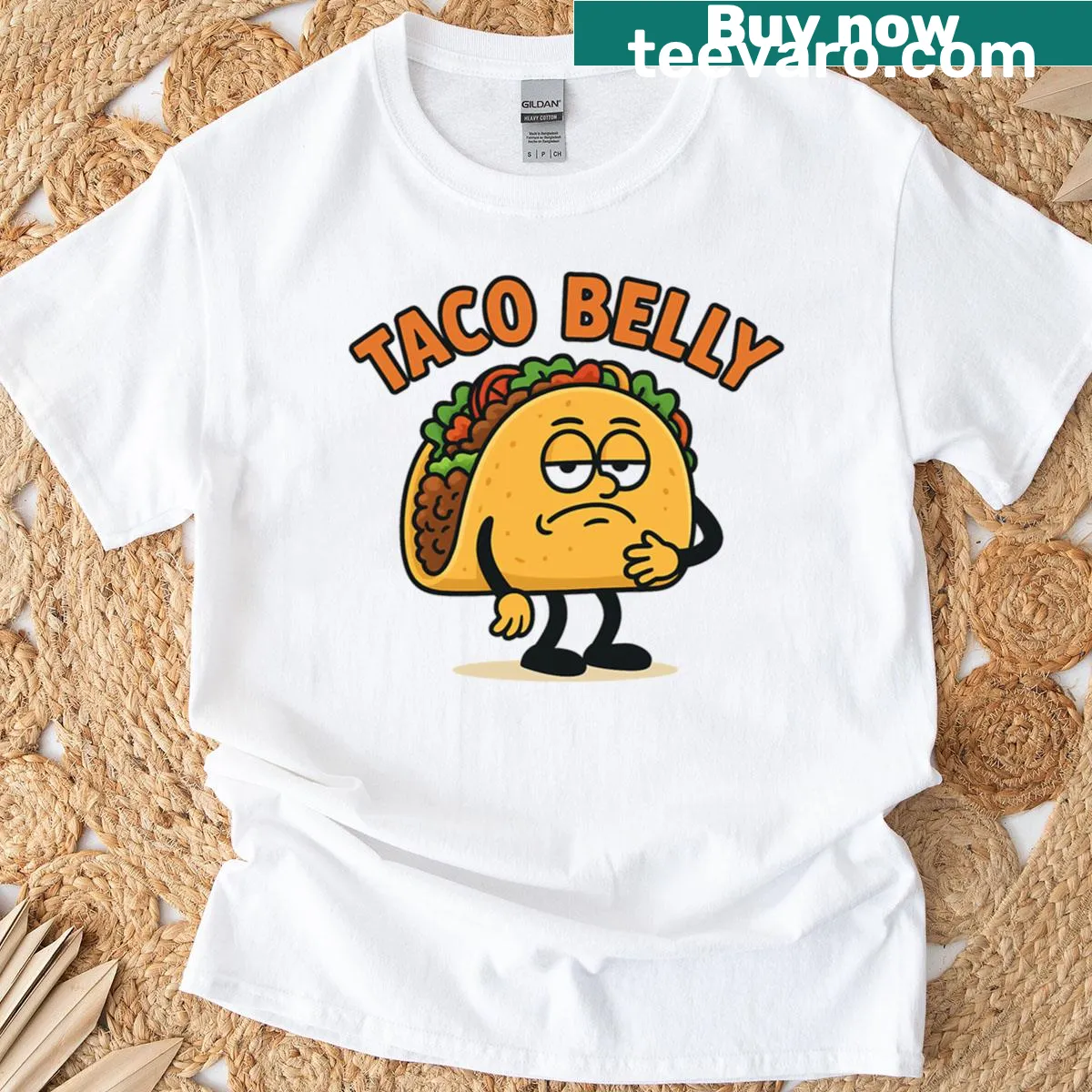 T-shirt celebrating Taco Tuesday with bold typography — on a men's t-shirt