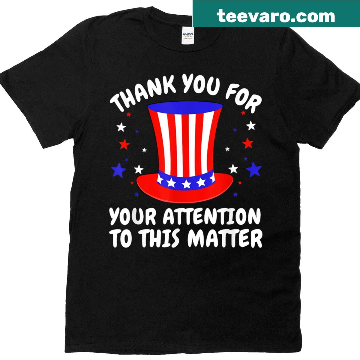 Funny patriotic t-shirt with humorous text design. — on a men's t-shirt