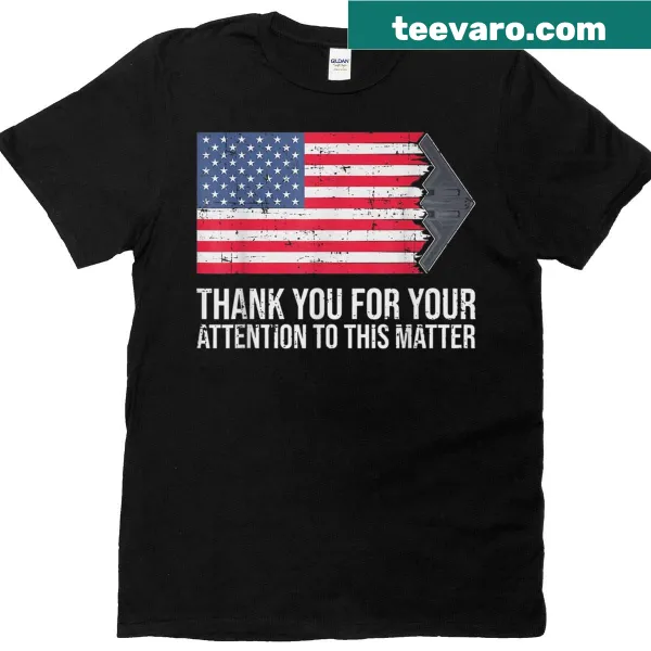 Retro t-shirt featuring a vintage US flag and humorous text.
