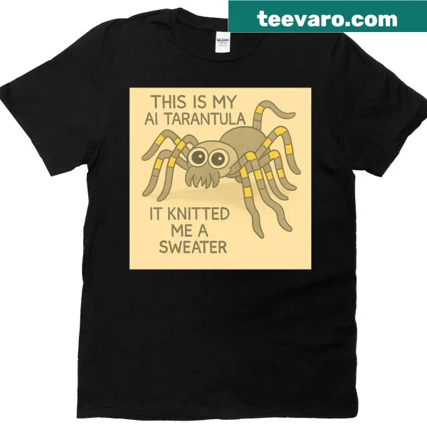 Creative tarantula graphic on a t-shirt.