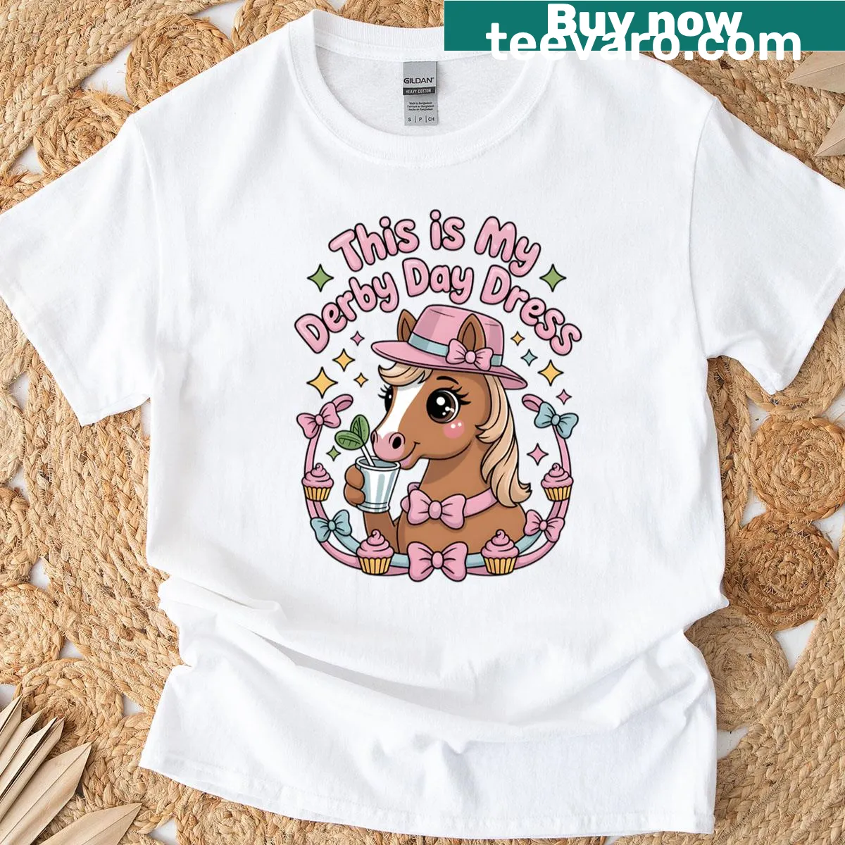 Derby Day-themed t-shirt with playful design — on a men's t-shirt