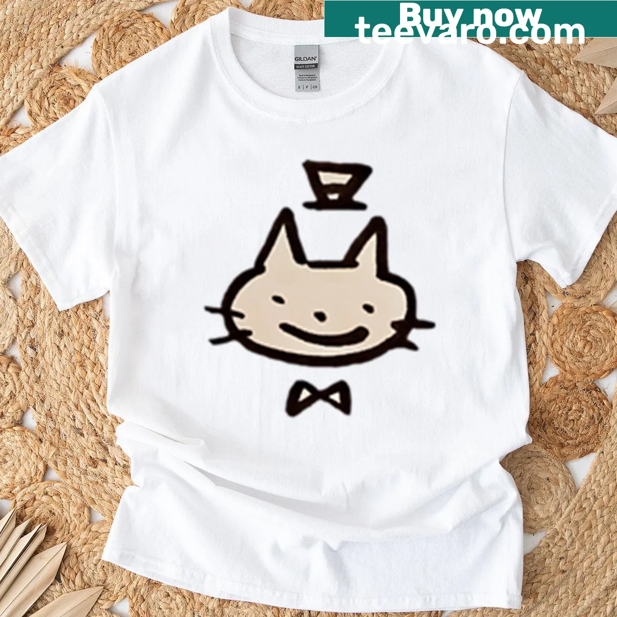 Illustration of a goofy character in a top hat — on a men's t-shirt