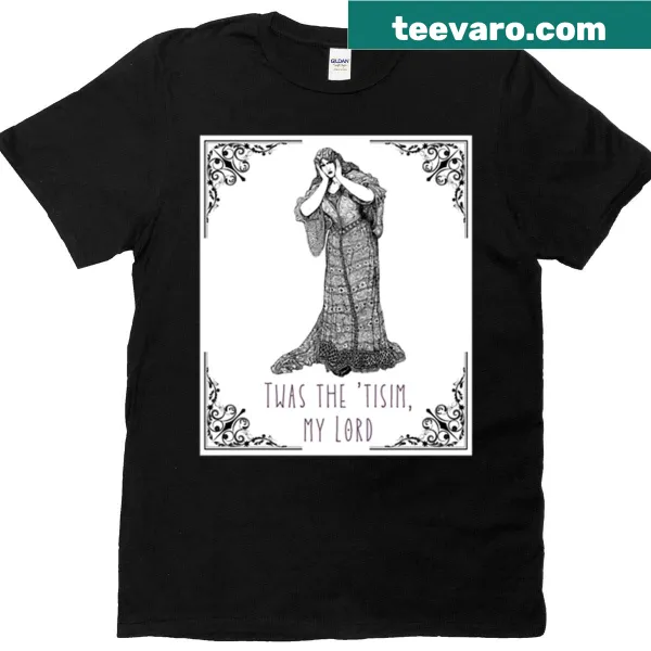 Vintage t-shirt with 'Twas The Tisim My Lord' festive text