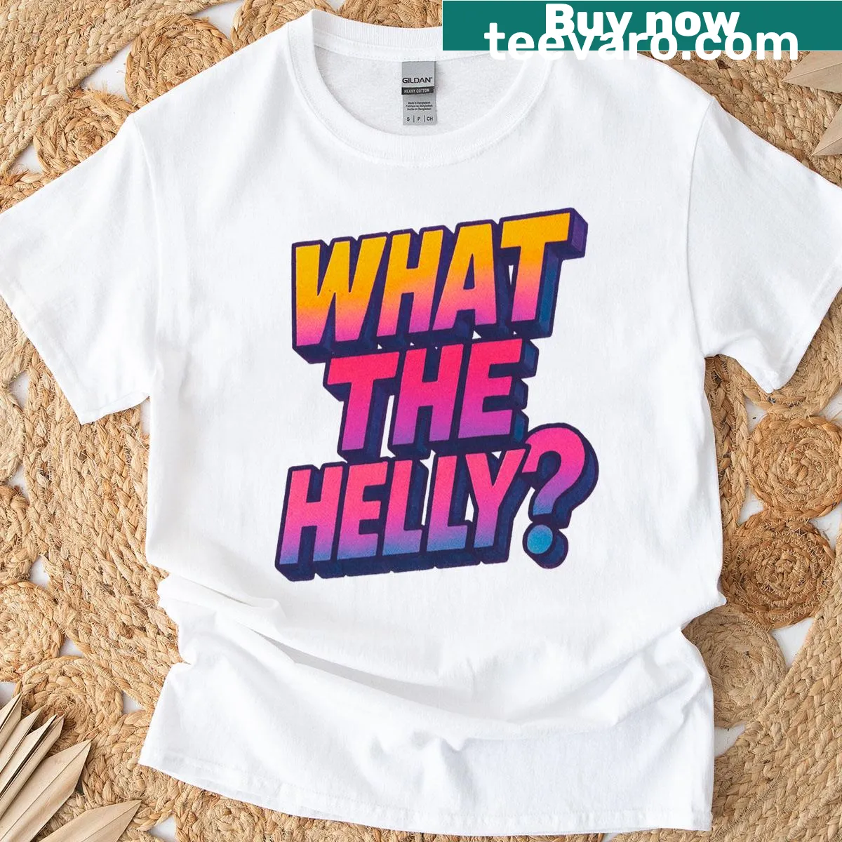 Edgy tee with the phrase 'What The Helly' addressing Gen Z humor — on a men's t-shirt