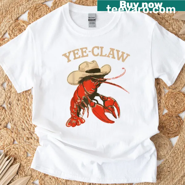 Cowboy-themed T-shirt celebrating crawfish boils and seafood