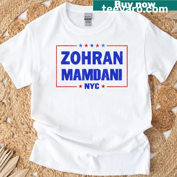 Political campaign t-shirt for Zohran Mamdani NYC Mayor 2025