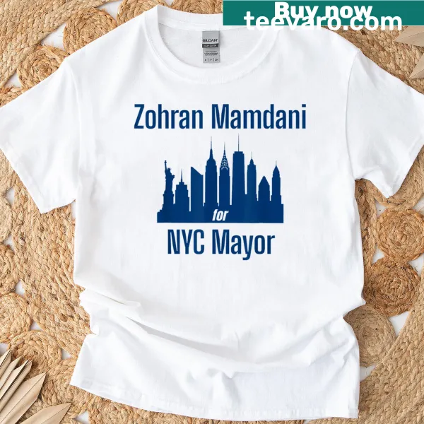 Trendy political T-shirt featuring Zohran Mamdani design