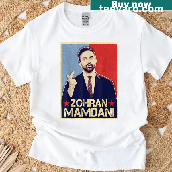 Simple Zohran Mamdani political campaign t-shirt