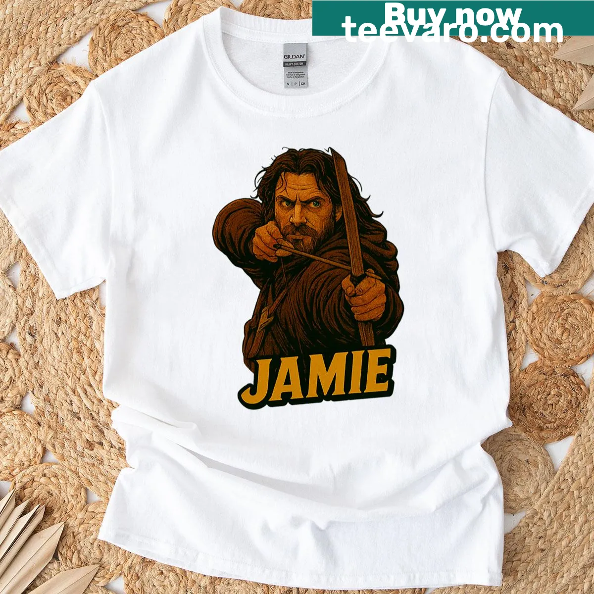 Vintage Jamie t-shirt referencing 28 Years Later — on a men's t-shirt