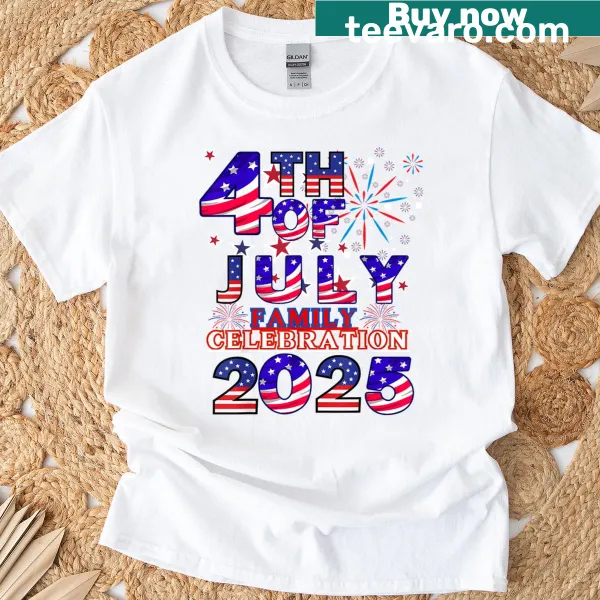 Matching family t-shirt for 4th of July celebration
