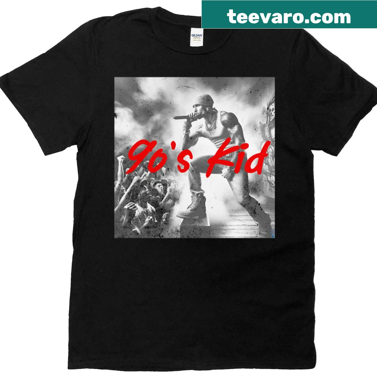 Vintage oversized tee inspired by 90s kid culture — on a men's t-shirt