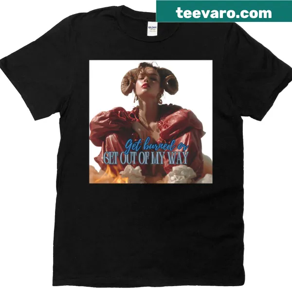 T-shirt featuring a retro-futuristic space girl illustration for Aries