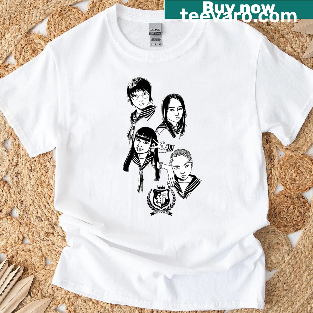 Atarashii Gakko T-shirt with creative design — on a men's t-shirt