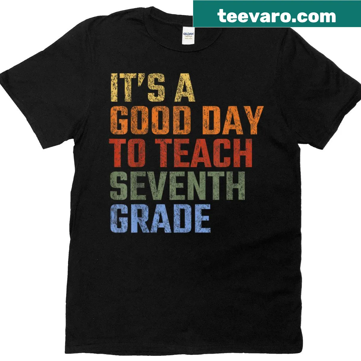 Inspirational T-shirt for teachers with 'It’s A Good Day To Teach' text — on a men's t-shirt