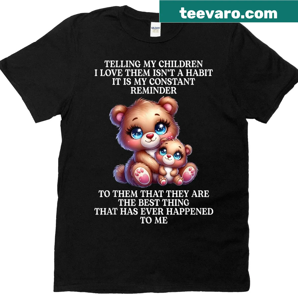T-shirt for dads with a heartfelt phrase about loving children — on a men's t-shirt