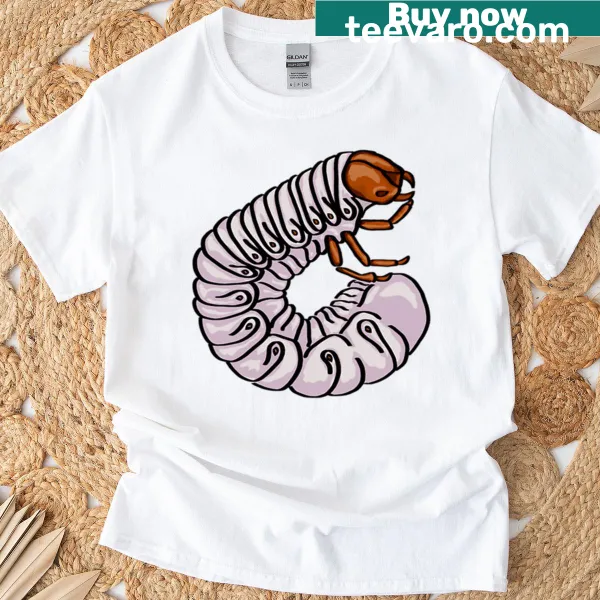 Illustration of beetles on a T-shirt celebrating insects