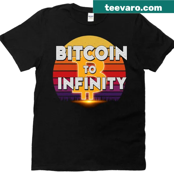 Bold T-shirt featuring the phrase 'Bitcoin Is Infinity Time Value Freedom Future Truth'