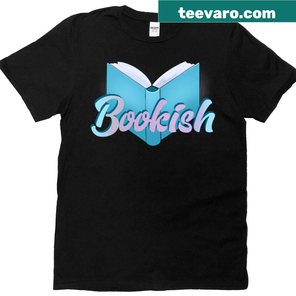 Text celebrating book lovers on a stylish t-shirt — on a men's t-shirt
