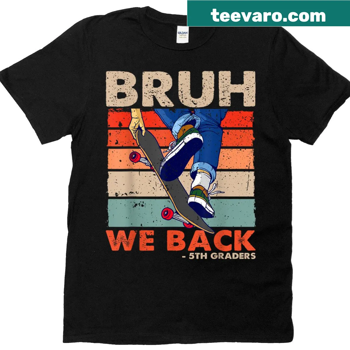 Funny T-shirt for fifth graders with a retro gamer theme — on a men's t-shirt
