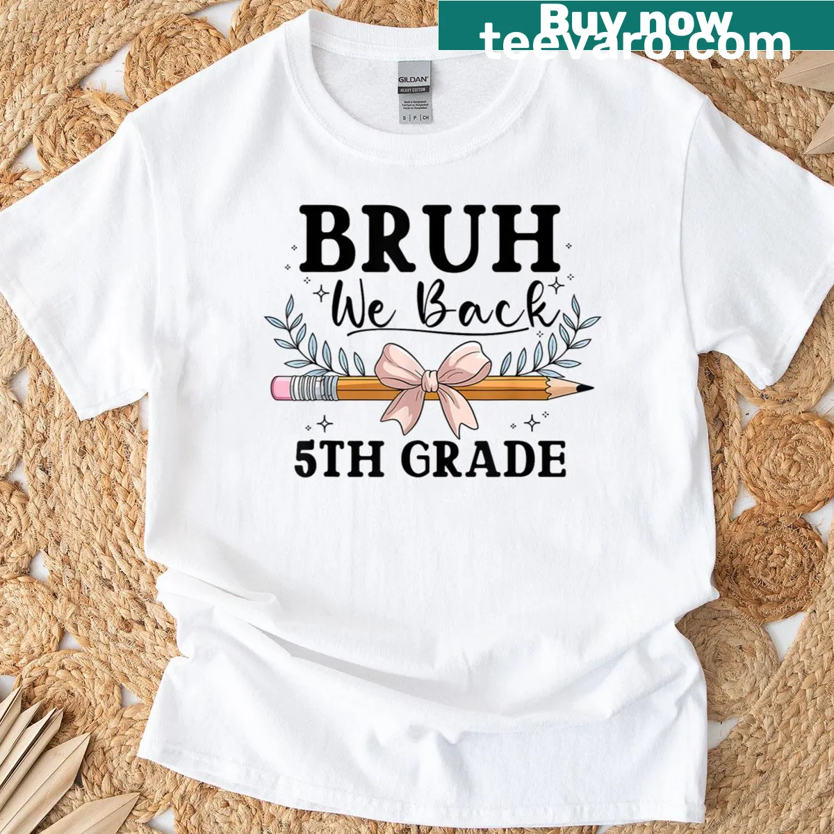 Funny back to school shirt with pencil graphic and text — on a men's t-shirt