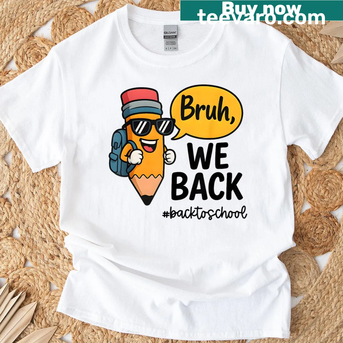 Humorous back to school teacher shirt with fun text — on a men's t-shirt