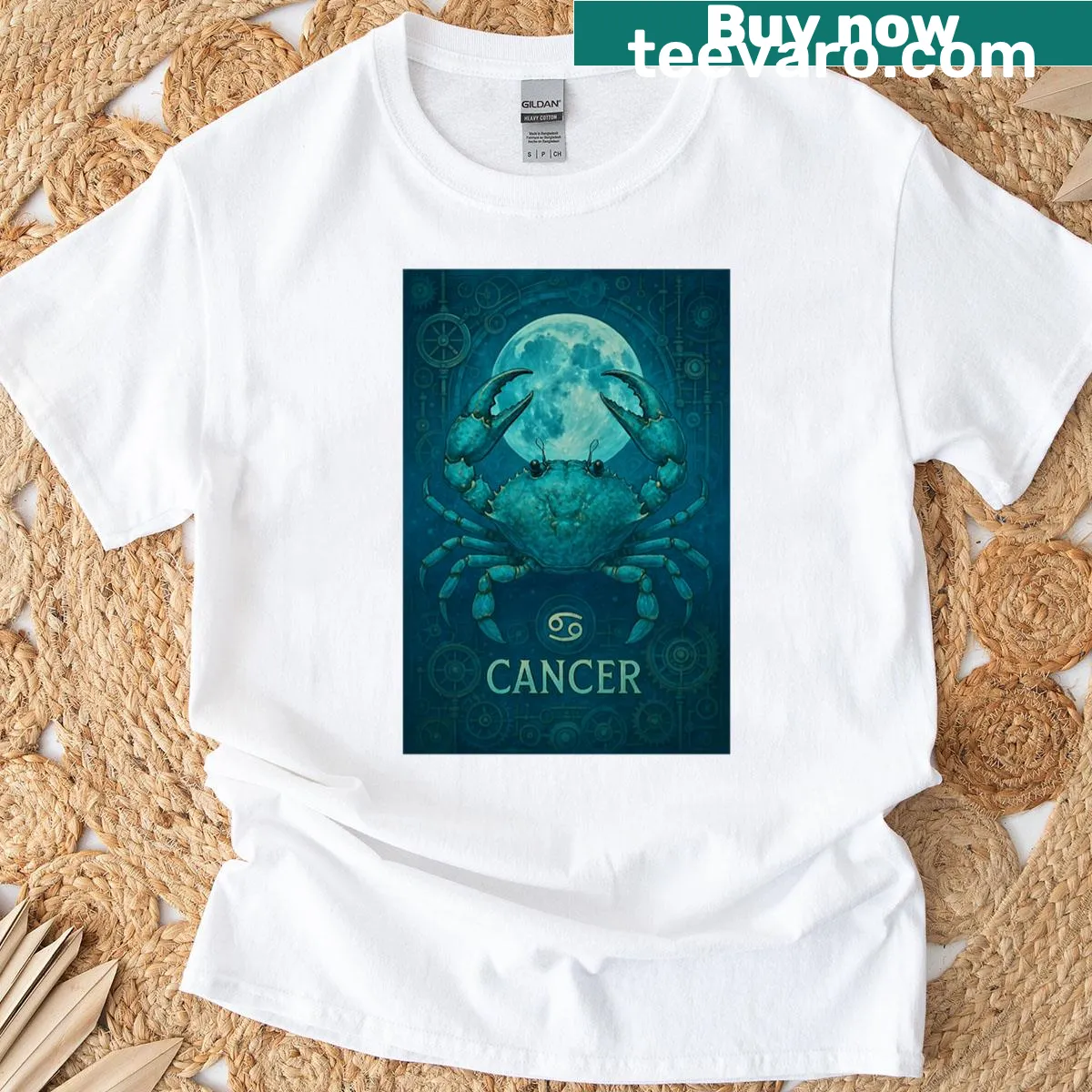 Oversized cancer awareness t-shirt with impactful typography. — on a men's t-shirt