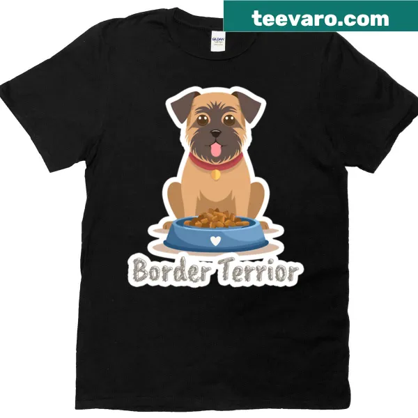 Cute pug dog graphic with food bowl T-shirt