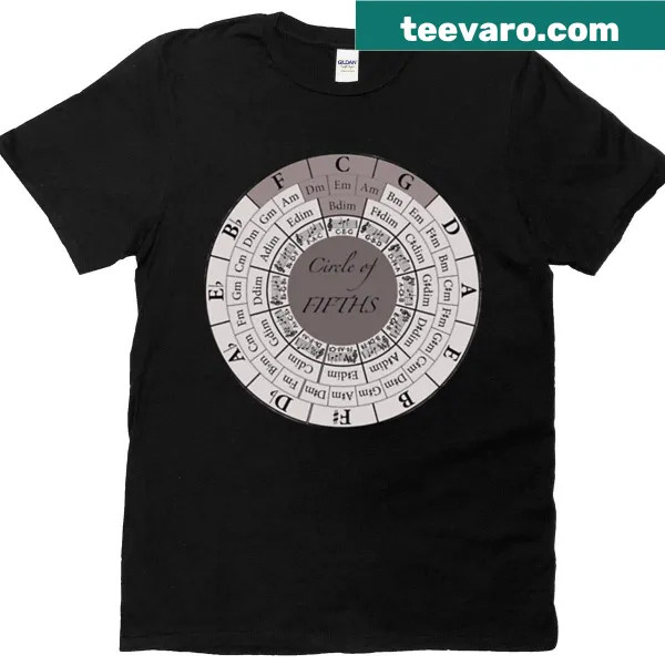 T-shirt featuring the Circle of Fifths musical chords