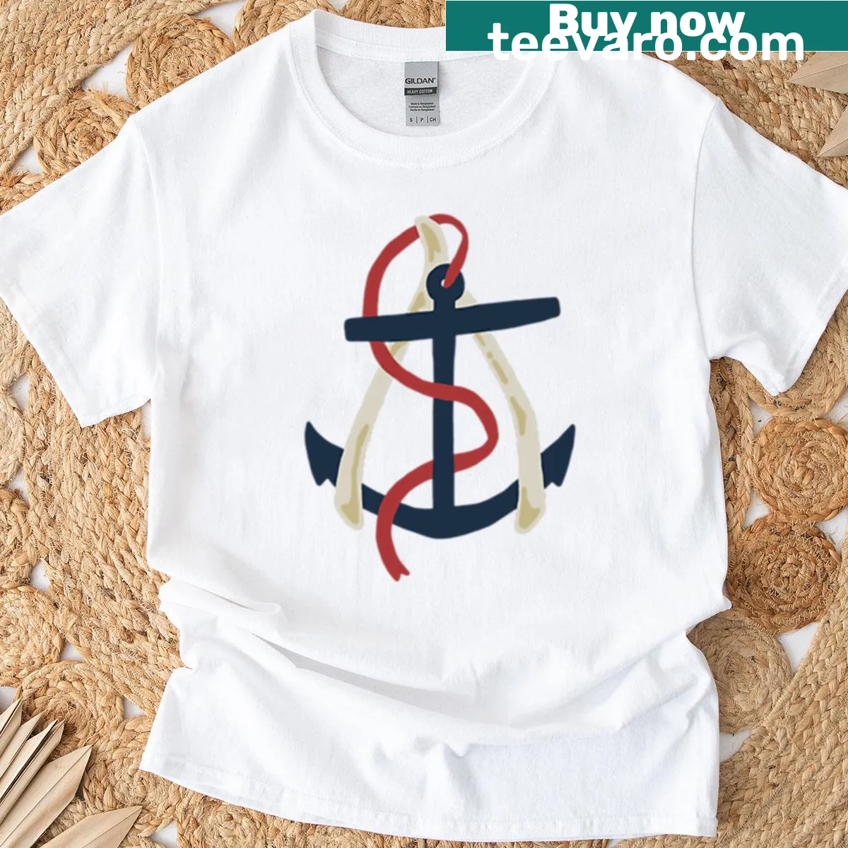 Wishbone Sailing Club logo on a T-shirt — on a men's t-shirt